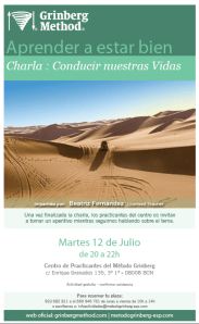 cartel conducir nuestras vidas método grinberg sabadell